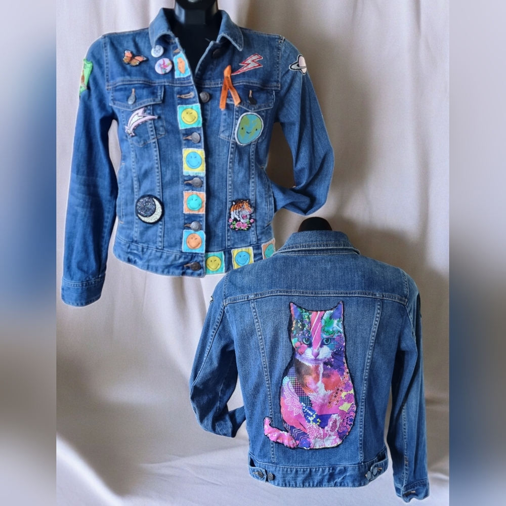 J. Crew Patchwork Denim Jean Jacket